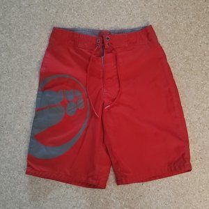 MOSSIMO red swim trunks sz M boys